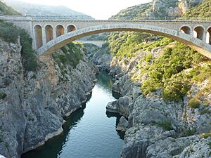 155 Près de Saint-Guilhem-le-Désert Le Pont du diable sur l'Hérault