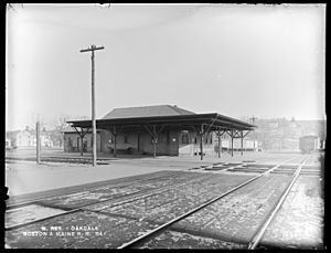 1897-01-13 Central Massachusetts Branch Oakdale Station Diamond with the WN&P Division