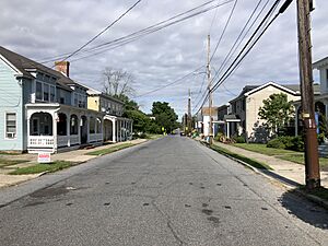 2022-06-23 17 11 31 View east along Maryland State Route 404 Alternate (Hillsboro Road) at Maple Avenue in Hillsboro, Caroline County, Maryland