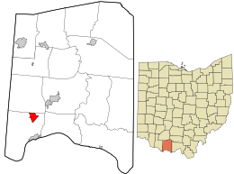 Adams County Ohio incorporated and unincorporated areas Bentonville highlighted