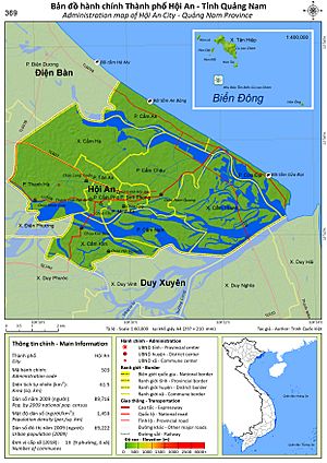 Administration map of Hoian City, Quangnam Province