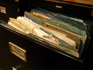 Archived files of research materials from the creation of the Dictionary of Old English
