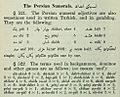 Backgammon and Dominos numbers in Ottoman Turkish, 1907