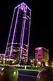 Bank of America Plaza (Dallas) night purple