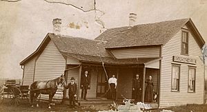 Boarding house in DeLamere, N.D., 1890s