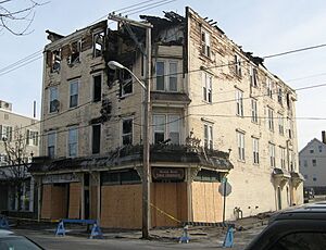 Burnt Historical Building in Lowell Feb 2010