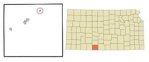 Location within Comanche County and Kansas