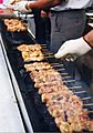 Cooking yakitori
