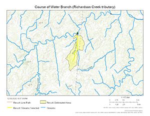 Course of Water Branch (Richardson Creek tributary)