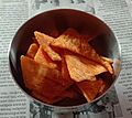 Crispy and spicy potato chips in West Bengal, India, photo taken by Yogabrata Chakraborty on July 1, 2023