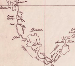 Detail of David Thompson's 1814 Map of the North-West Territories.png
