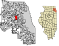 DuPage County Illinois Incorporated and Unincorporated areas Elmhurst Highlighted