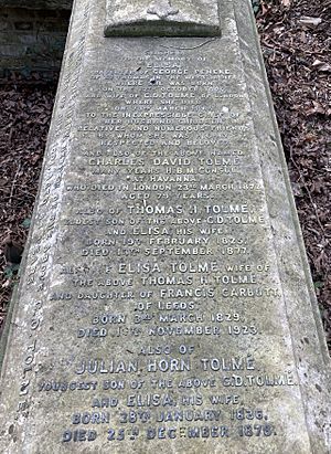 Family grave of Julian Horn Tolme in Highgate Cemetery