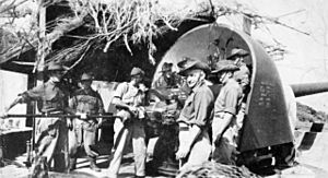 Fort Pearce BL 6 inch Mk VII gun & crew 1944 AWM P01108.002