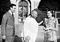 Gandhi with Lord and Lady Mountbatten 1947