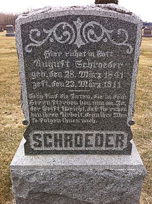 German gravestone in Lester Prairie, MN