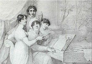 John Braham with Harriet Abrams and her two daughters, Harriet and Theodosia Abrams
