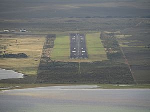Landing approach to Tuuta Airport, Chatham Island