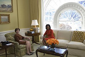 Laura Bush and Michelle Obama