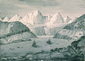 Les fregates de La Perouse dans le Port aux Francais en 1786