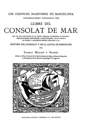 Llibre del Consolat de Mar 1814