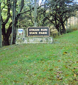 Lyman Run State Park Entrance Sign