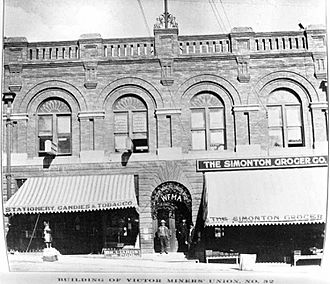 Western Federation of Miners union hall in 1903