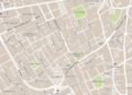 MapBox Streets example of a map of Soho, London