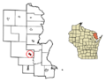 Marinette County Wisconsin Incorporated and Unincorporated areas Crivitz Highlighted