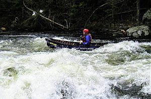 Marty Plante on the Big Drop, Schroon River, April 2019