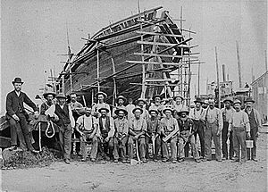 Mather Shipyard Crew, 1884