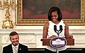 Michelle Obama with David Beckham 2012