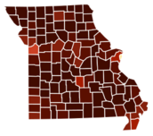 Missouri counties by race