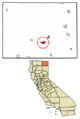 Modoc County California Incorporated and Unincorporated areas California Pines Highlighted 0609834