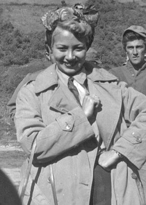 Monica Lewis in Korea, 1951