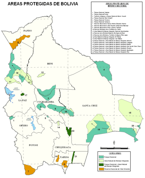 National parks of bolivia