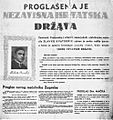 Official Proclamation of the Independent State of Croatia