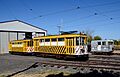 Oregon Electric Railway Museum - Brussels 19 and 34 in front of carbarn in 2016