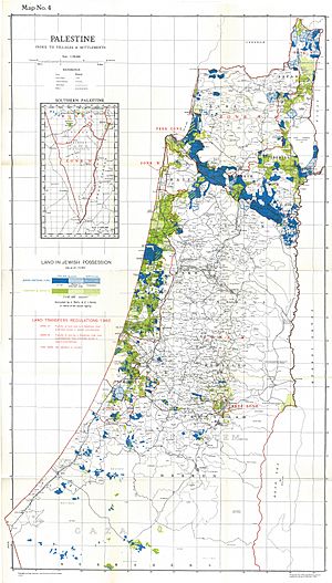 Palestine Index to Villages and Settlements, showing Land in Jewish Possession as at 31.12.44