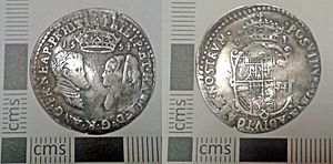 Post Medieval coin, Sixpence of Phillip and Mary (FindID 662681)
