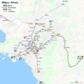 Public transport map of Athens