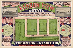 Real estate map of Kedron View Estate, Brisbane, ca. 1914 (25795153793)