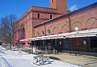 Rear of former Waterbury Union Station building