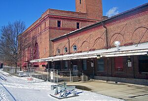 Rear of former Waterbury Union Station building