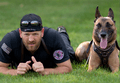 Secret Service officer and his police dog as part of the Emergency Response Team (ERT)