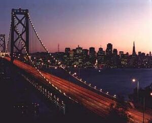 Sfbaybridge at night