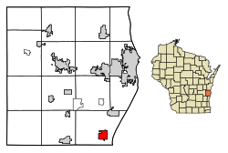 Location of Cedar Grove in Sheboygan County, Wisconsin.