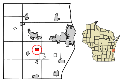 Location of Waldo in Sheboygan County, Wisconsin.