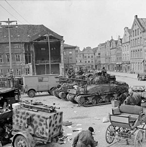 Shermans and transports of RSG in Wismar