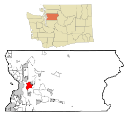 Location of West Lake Stevens, Washington